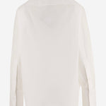BLUSA IN COTONE CON COLLETTO ANNODATO BL0630017 001W PATOU 