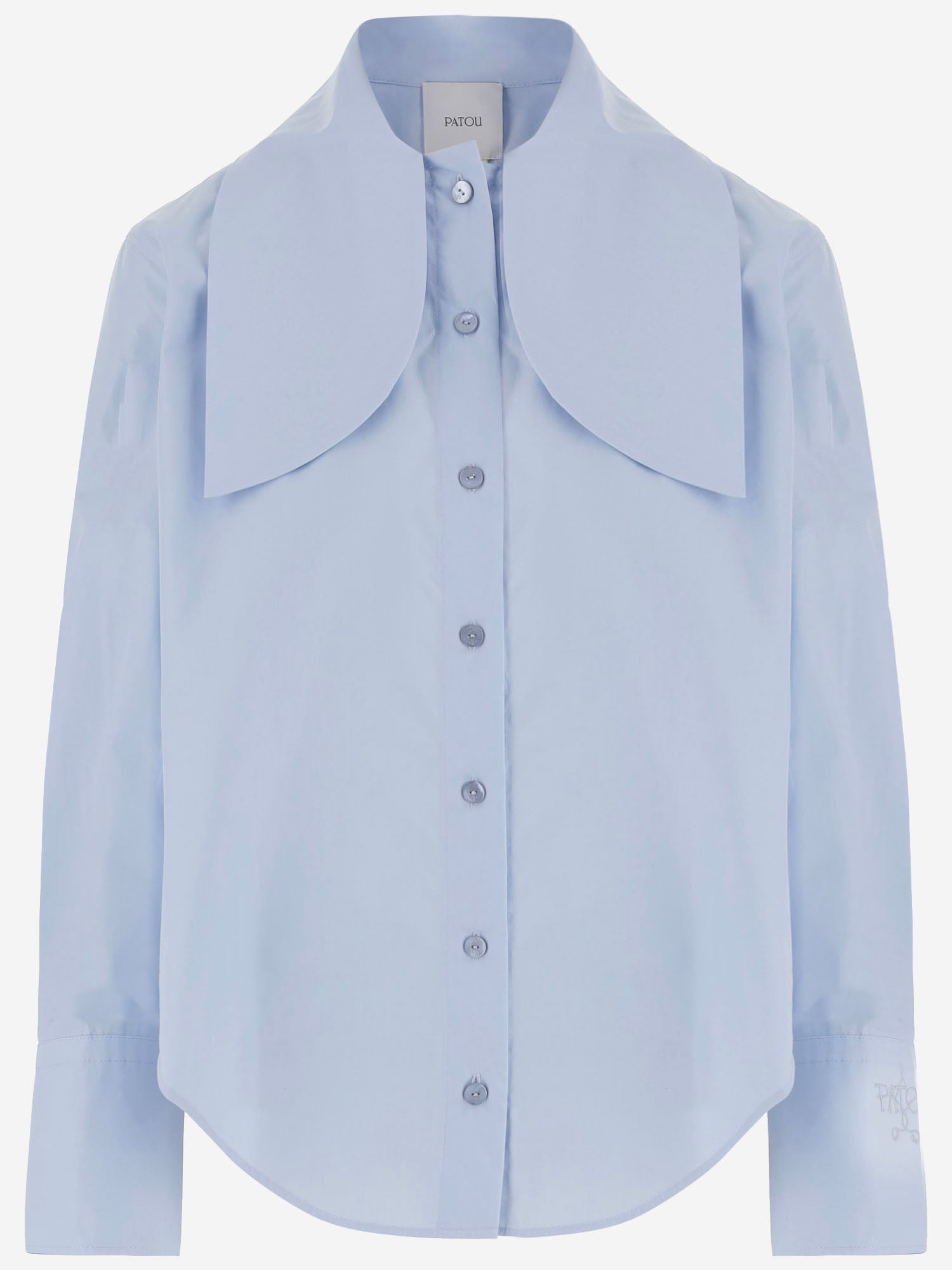 BLUSA IN COTONE CON COLLETTO ANNODATO BL0630017 646B PATOU 
