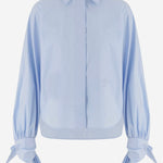BLUSA IN COTONE CON MANICHE ANNODATE BL0640017 646B PATOU 