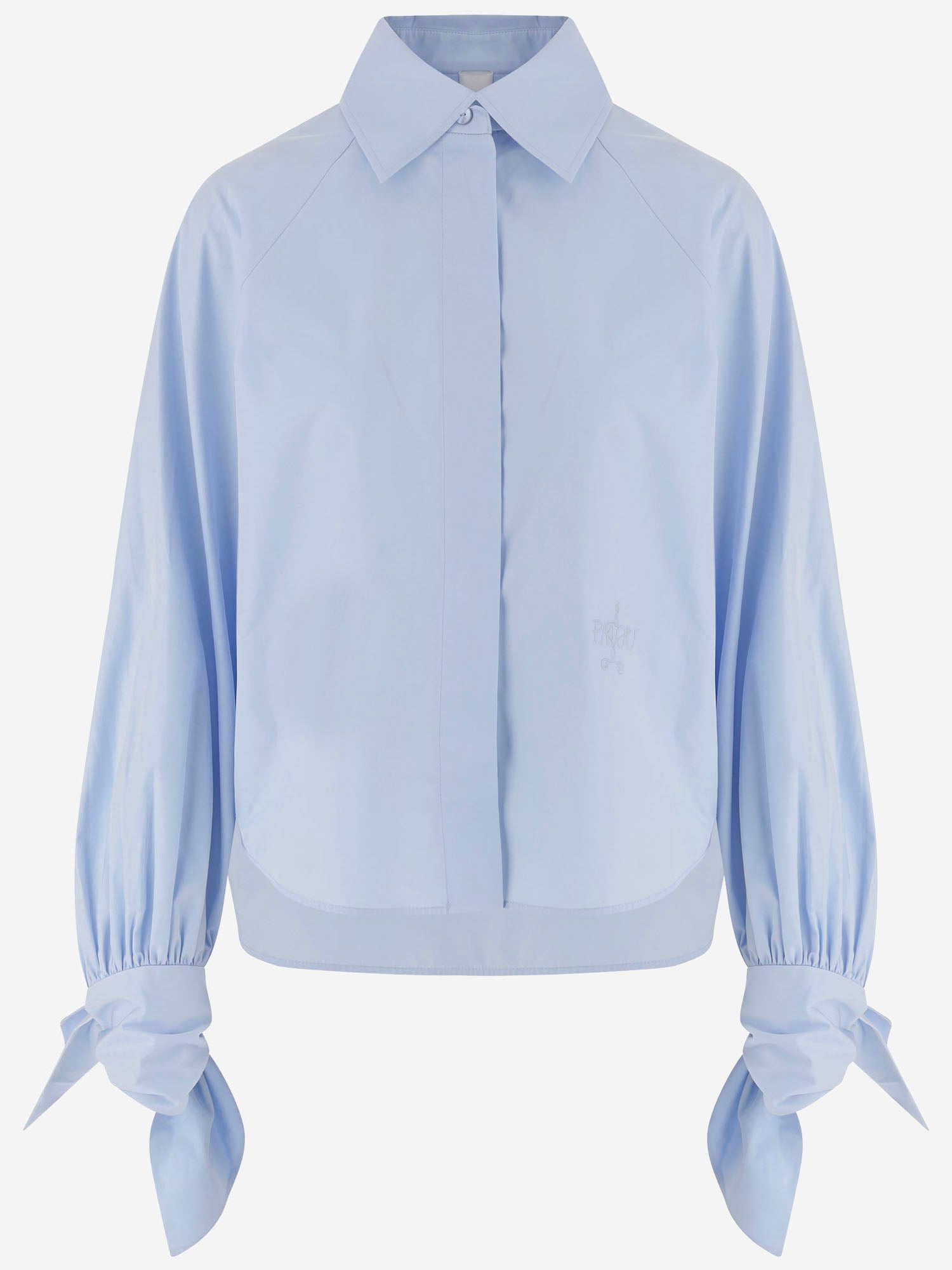 BLUSA IN COTONE CON MANICHE ANNODATE BL0640017 646B PATOU 