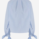 BLUSA IN COTONE CON MANICHE ANNODATE BL0640017 646B PATOU 