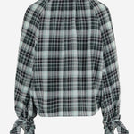 BLUSA IN COTONE CON MOTIVO CHECK E MANICHE ANNODATE BL0640266 5093 PATOU 