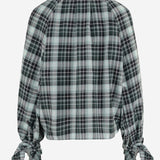 BLUSA IN COTONE CON MOTIVO CHECK E MANICHE ANNODATE BL0640266 5093 PATOU 