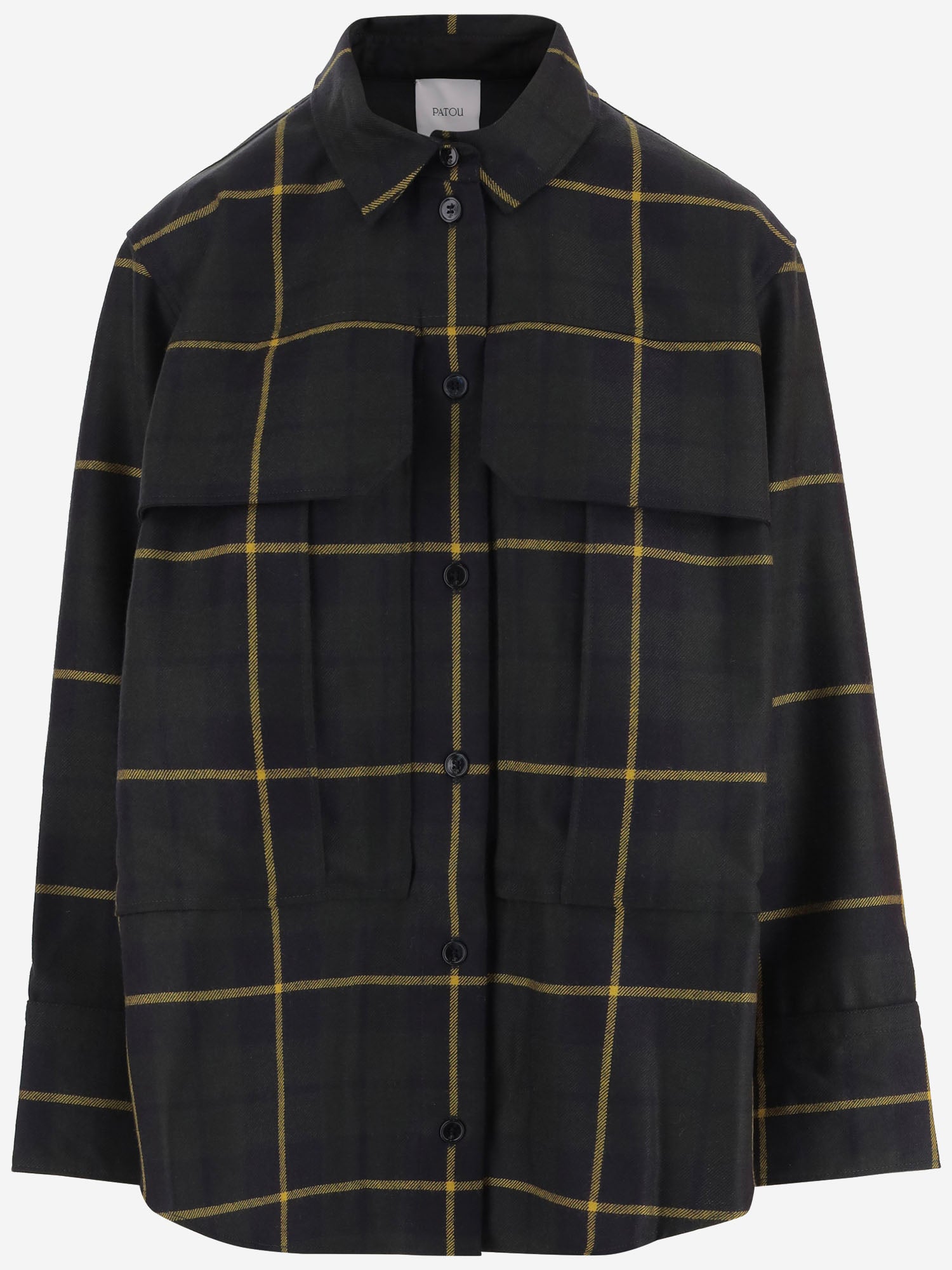 CAMICIA IN LANA A QUADRI CON TASCHE BL0650261 5096 PATOU 