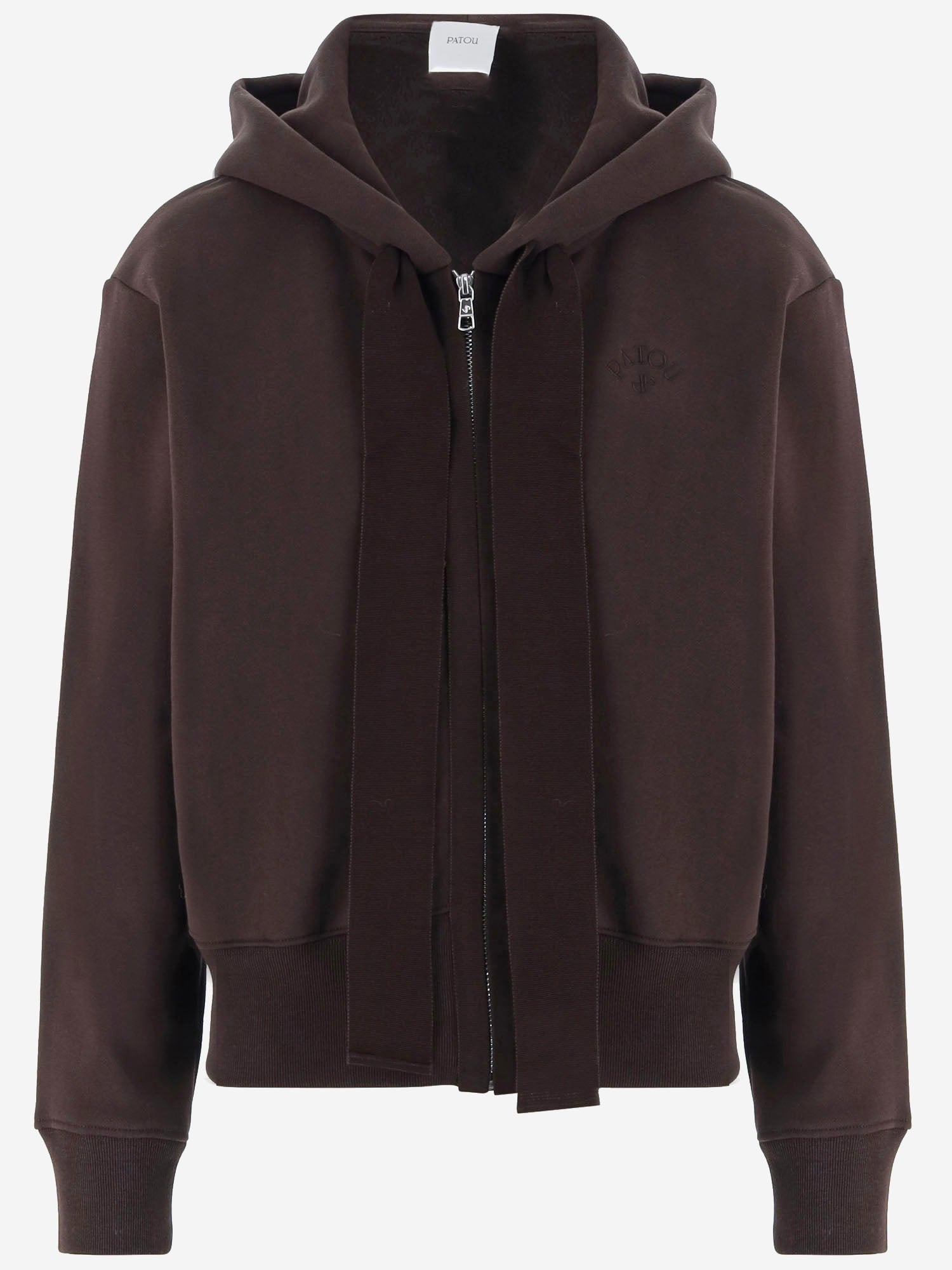 FELPA IN COTONE CON CAPPUCCIO E ZIP JE2709995 818B PATOU 