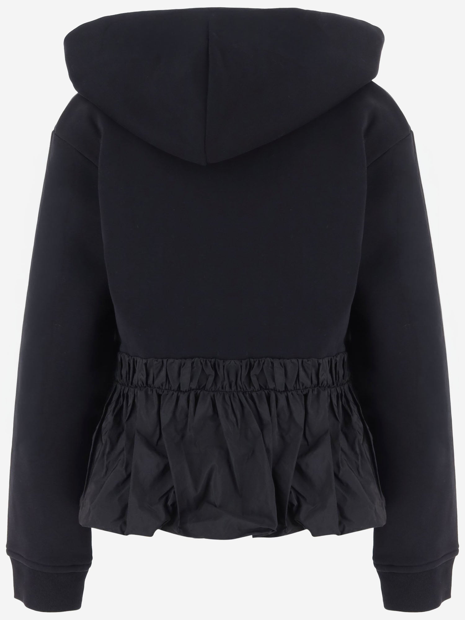 FELPA IN COTONE CON VOLANT E ZIP JE2789995 999B PATOU 