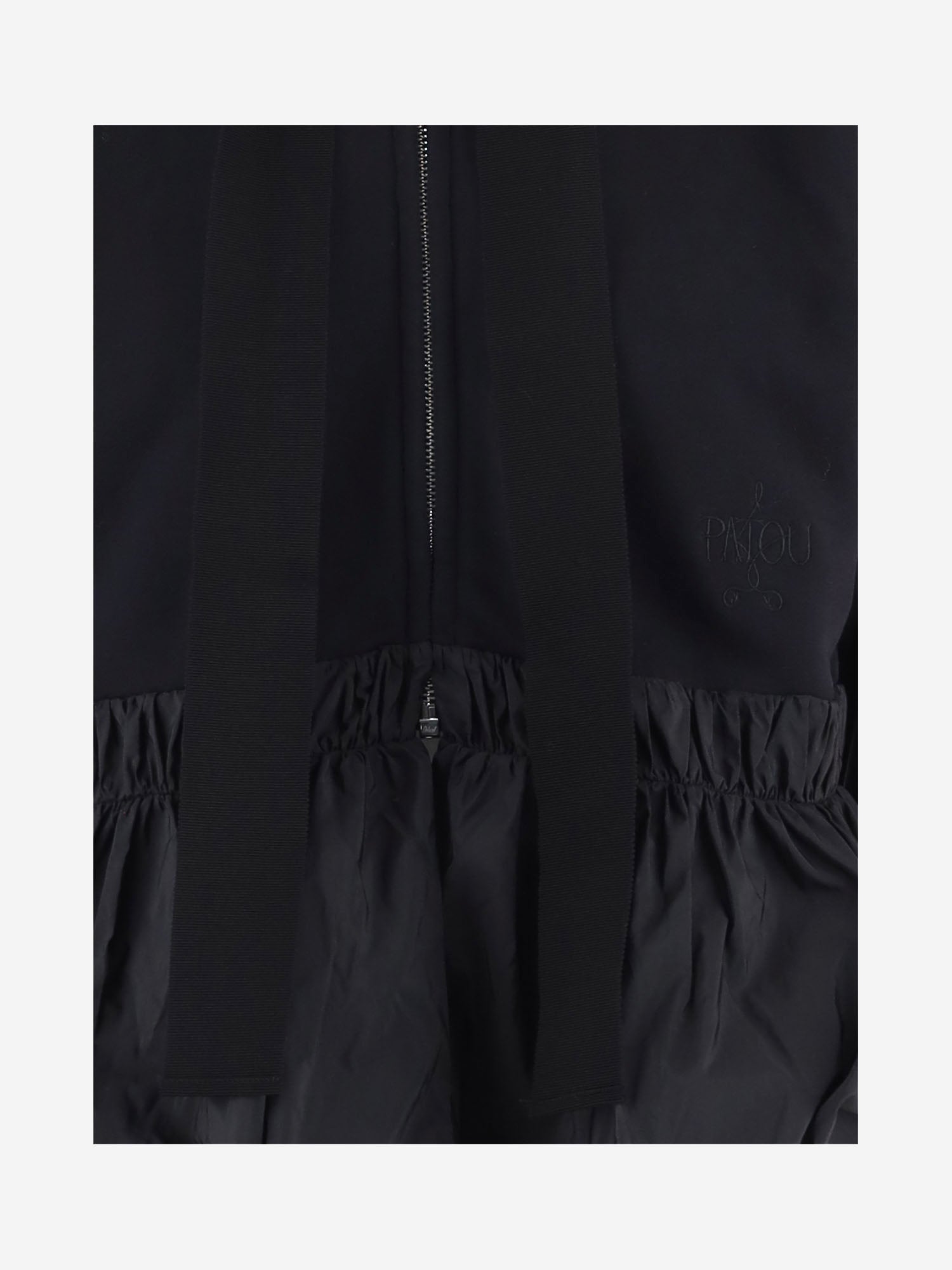 FELPA IN COTONE CON VOLANT E ZIP JE2789995 999B PATOU 