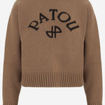 MAGLIONE IN LANA E CASHMERE CON LOGO KN3708101 817B PATOU 
