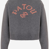 MAGLIONE IN LANA E CASHMERE CON LOGO KN3708101 969G PATOU 