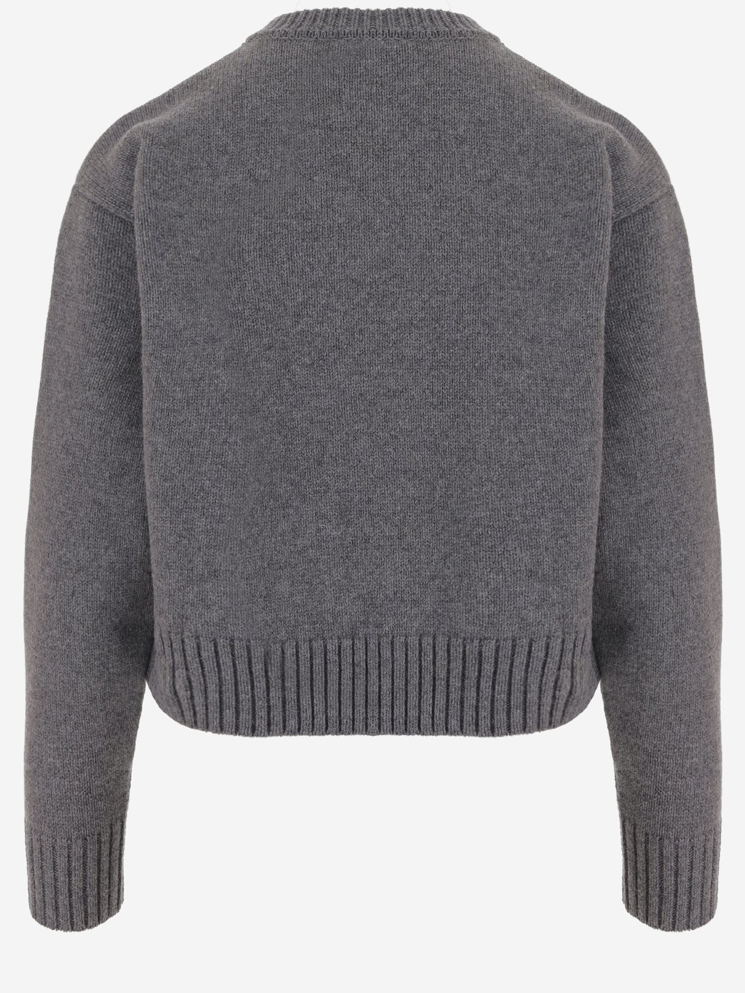 MAGLIONE IN LANA E CASHMERE CON LOGO KN3708101 969G PATOU 