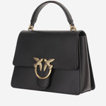 BORSA A MANO  IN PELLE CON LOGO 100066 A0F1Z99Q PINKO 
