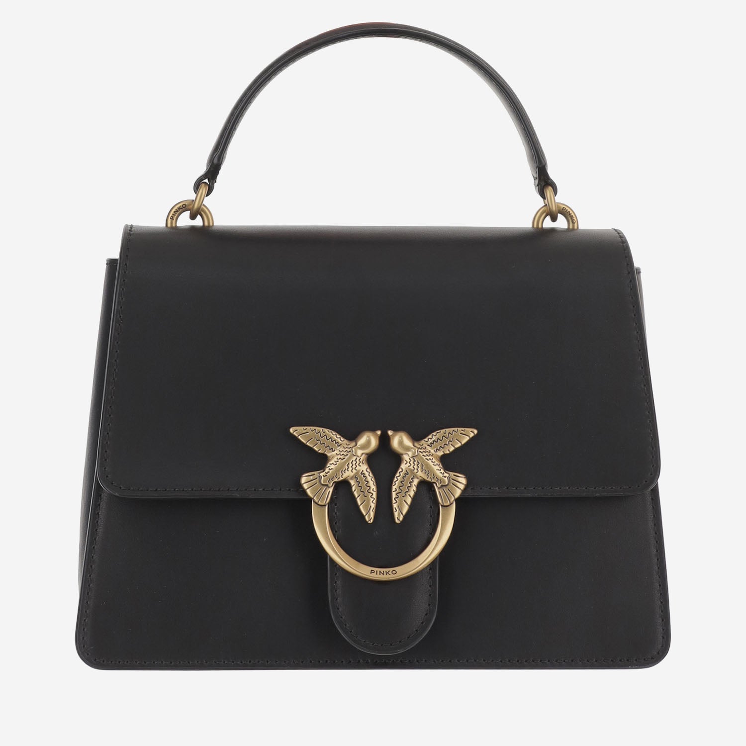BORSA A MANO  IN PELLE CON LOGO 100066 A0F1Z99Q PINKO 