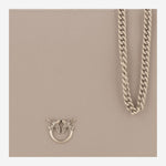 BORSA A SPALLA IN PELLE CON LOGO 100455 A0F1C50Q PINKO 