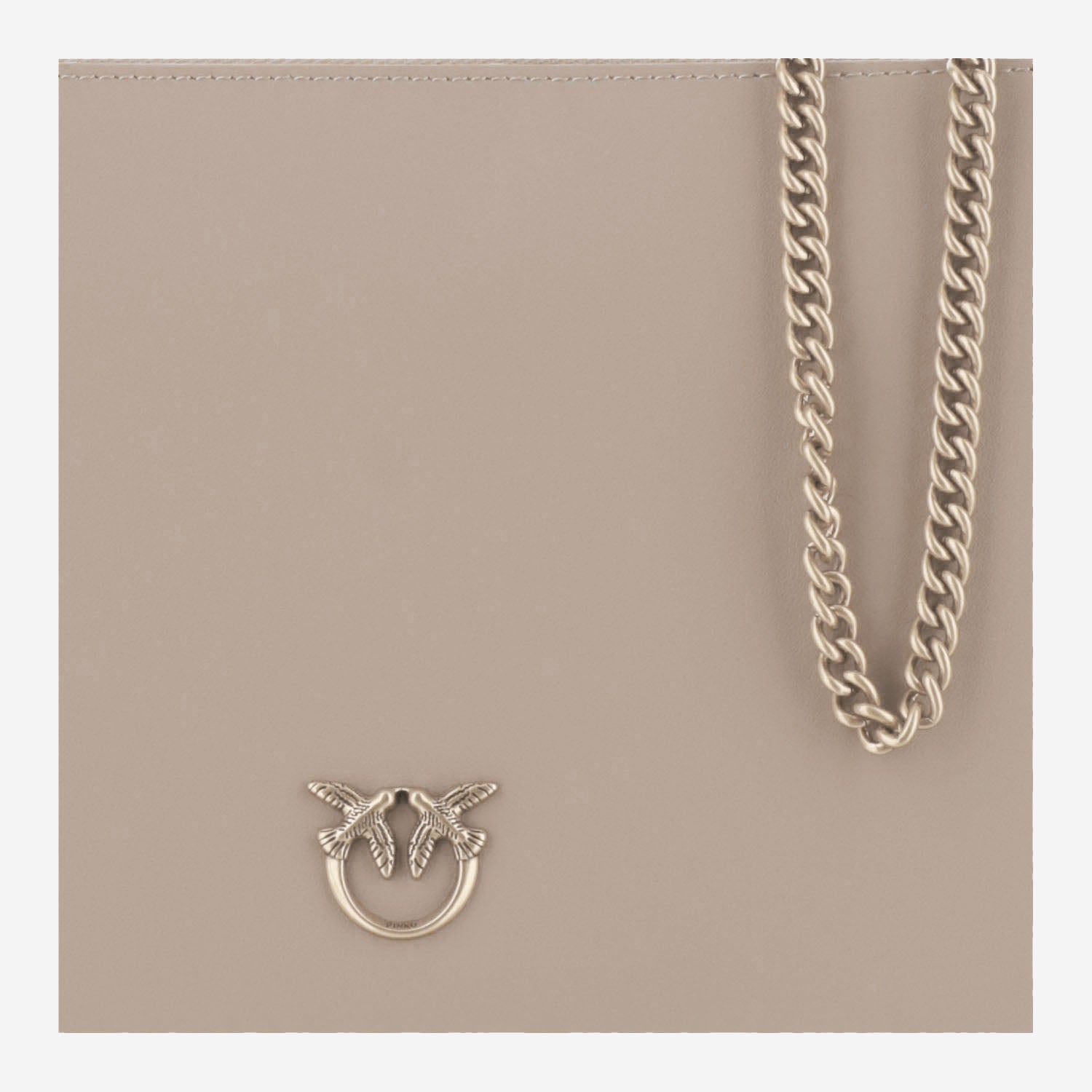 BORSA A SPALLA IN PELLE CON LOGO 100455 A0F1C50Q PINKO 