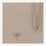BORSA A SPALLA IN PELLE CON LOGO 100455 A0F1C50Q PINKO 