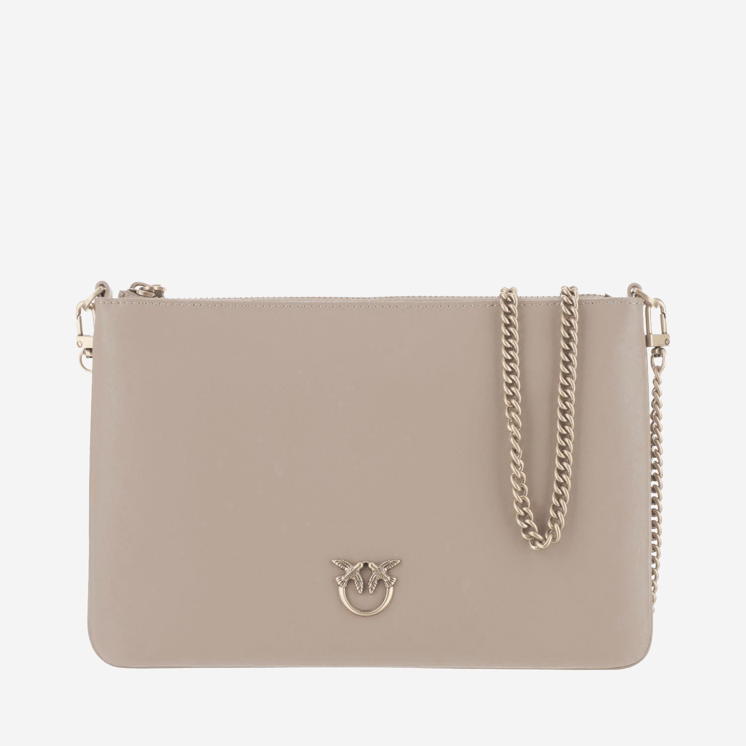 BORSA A SPALLA IN PELLE CON LOGO 100455 A0F1C50Q PINKO 