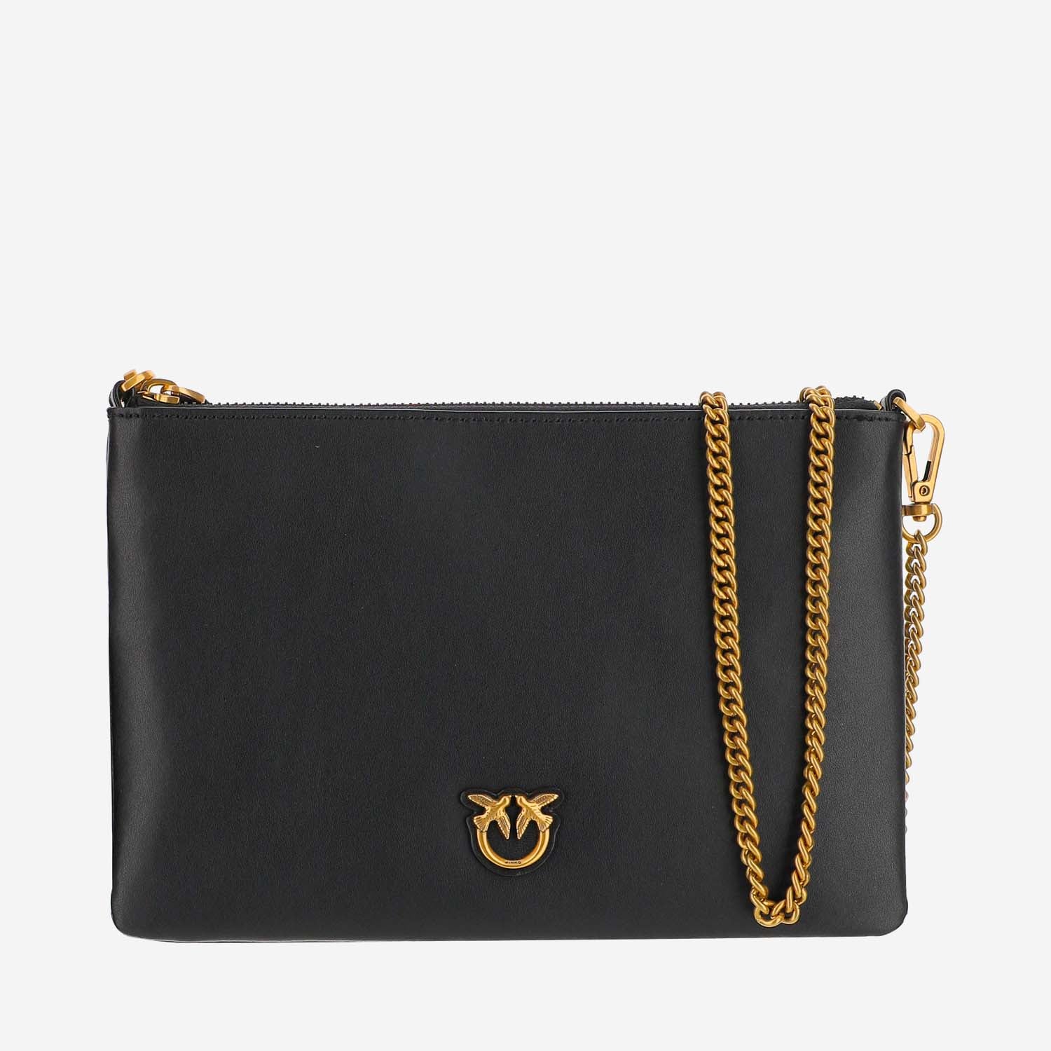 BORSA A SPALLA IN PELLE CON LOGO 100455 A0F1Z99Q PINKO 