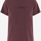 T-SHIRT IN JERSEY DI COTONE CON LOGO 101752 A3HNRR7 PINKO 