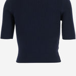 PULLOVER IN MISTO LANA A MANICHE CORTE CON LOGO 102017 A18MG02 PINKO 