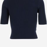 PULLOVER IN MISTO LANA A MANICHE CORTE CON LOGO 102017 A18MG02 PINKO 