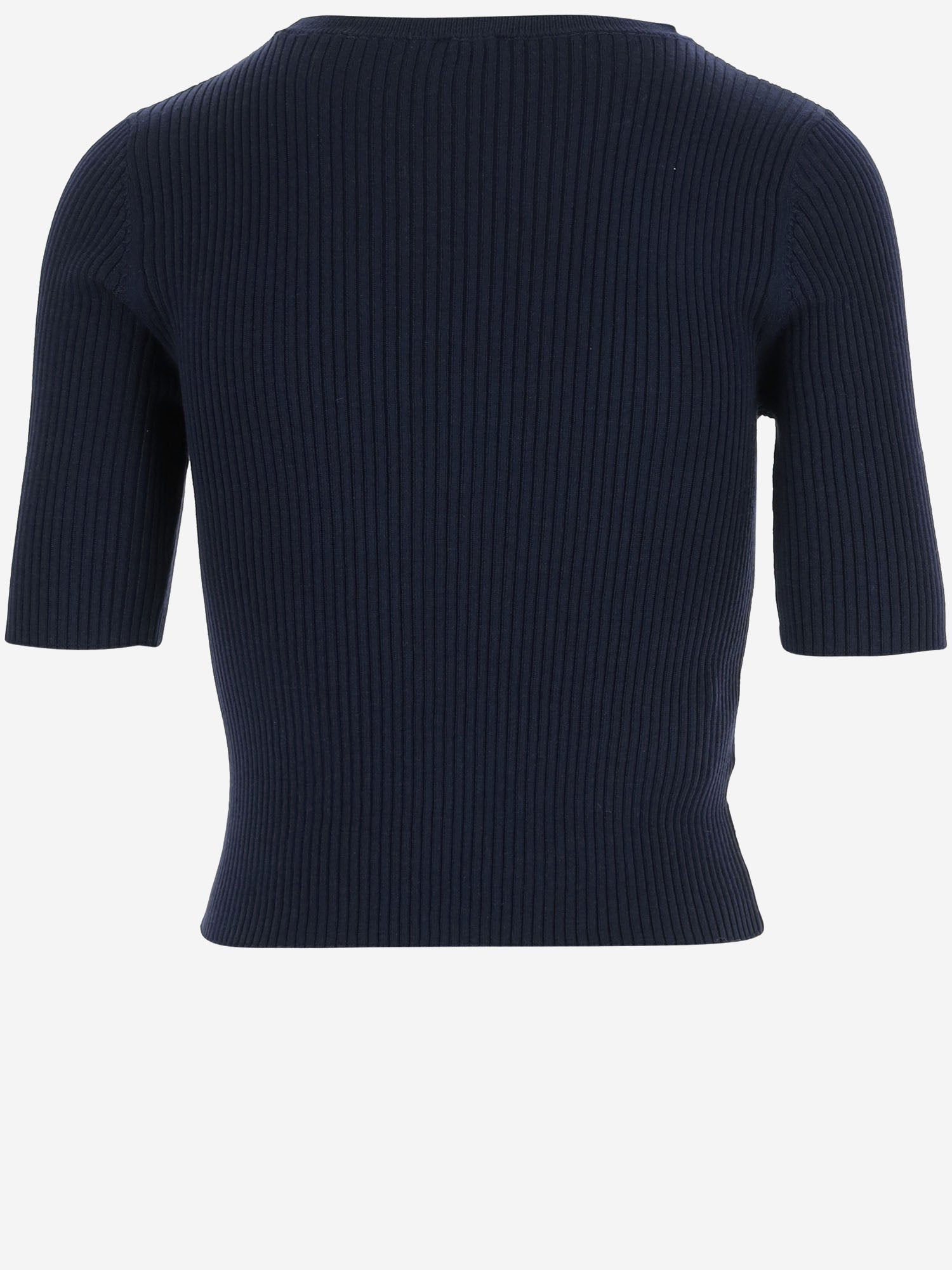 PULLOVER IN MISTO LANA A MANICHE CORTE CON LOGO 102017 A18MG02 PINKO 