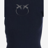 PULLOVER IN MISTO LANA A MANICHE CORTE CON LOGO 102017 A18MG02 PINKO 