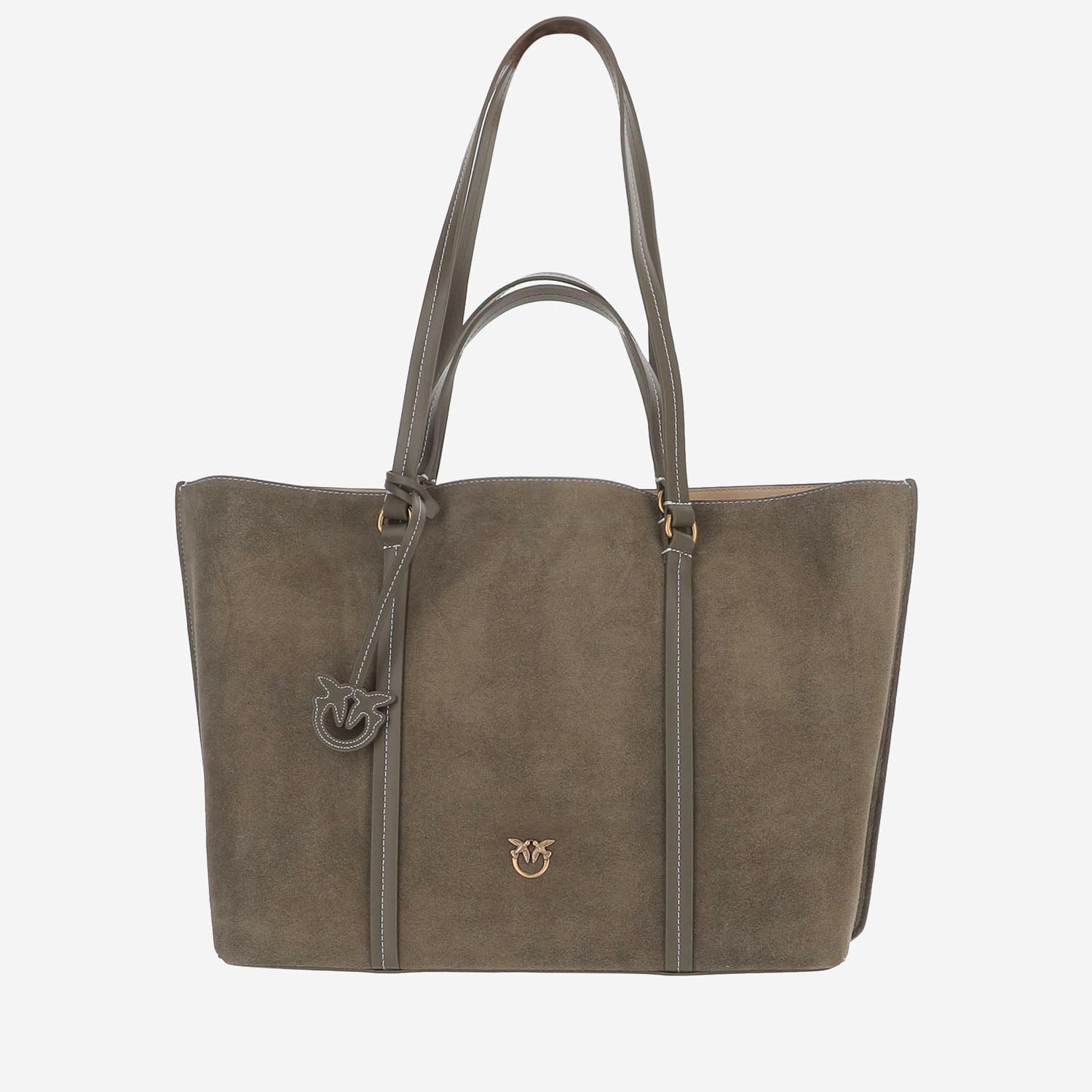 BORSA SHOPPER CARRIE BIG  IN PELLE SCAMOSCIATA 102832 A3NPV65Q PINKO 