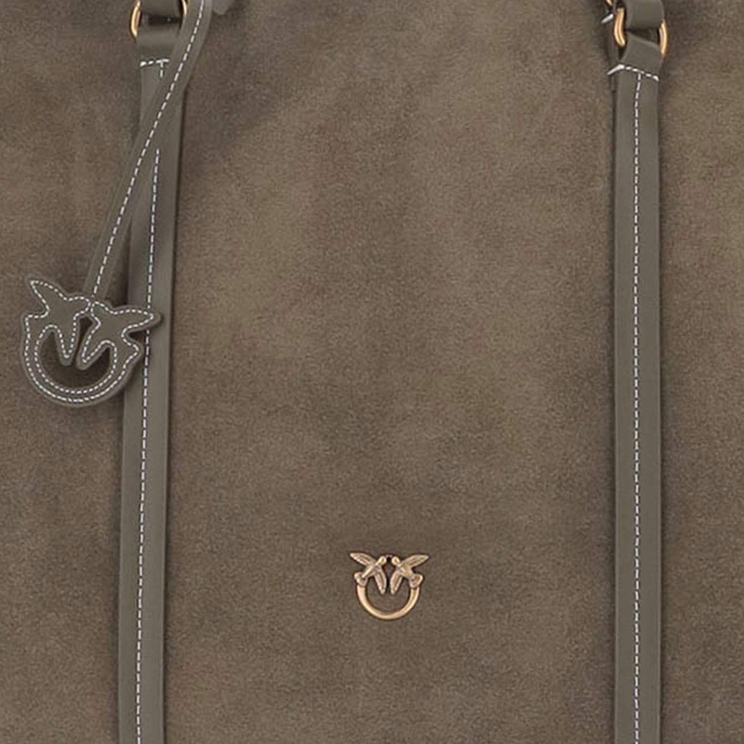 BORSA SHOPPER CARRIE BIG  IN PELLE SCAMOSCIATA 102832 A3NPV65Q PINKO 