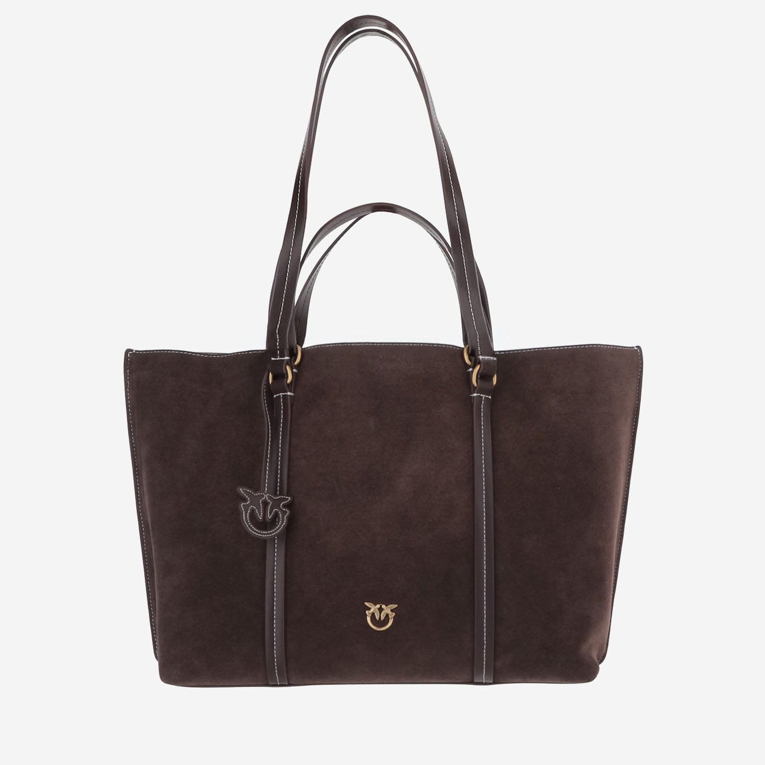 BORSA SHOPPER CARRIE BIG  IN PELLE SCAMOSCIATA 102832 A3NPW34Q PINKO 
