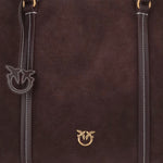 BORSA SHOPPER CARRIE BIG  IN PELLE SCAMOSCIATA 102832 A3NPW34Q PINKO 