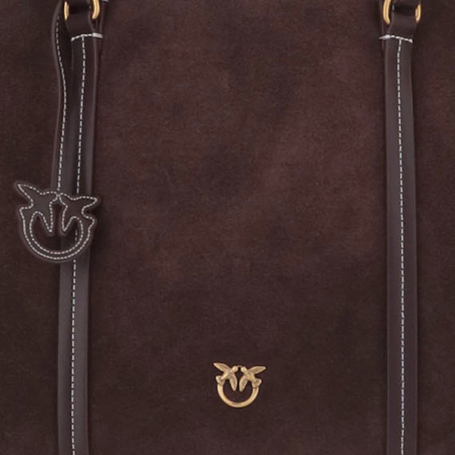 BORSA SHOPPER CARRIE BIG  IN PELLE SCAMOSCIATA 102832 A3NPW34Q PINKO 