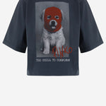 T-SHIRT IN COTONE CON STAMPA LOGO 104604 A3HSIR1 PINKO 