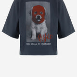 T-SHIRT IN COTONE CON STAMPA LOGO 104604 A3HSIR1 PINKO 