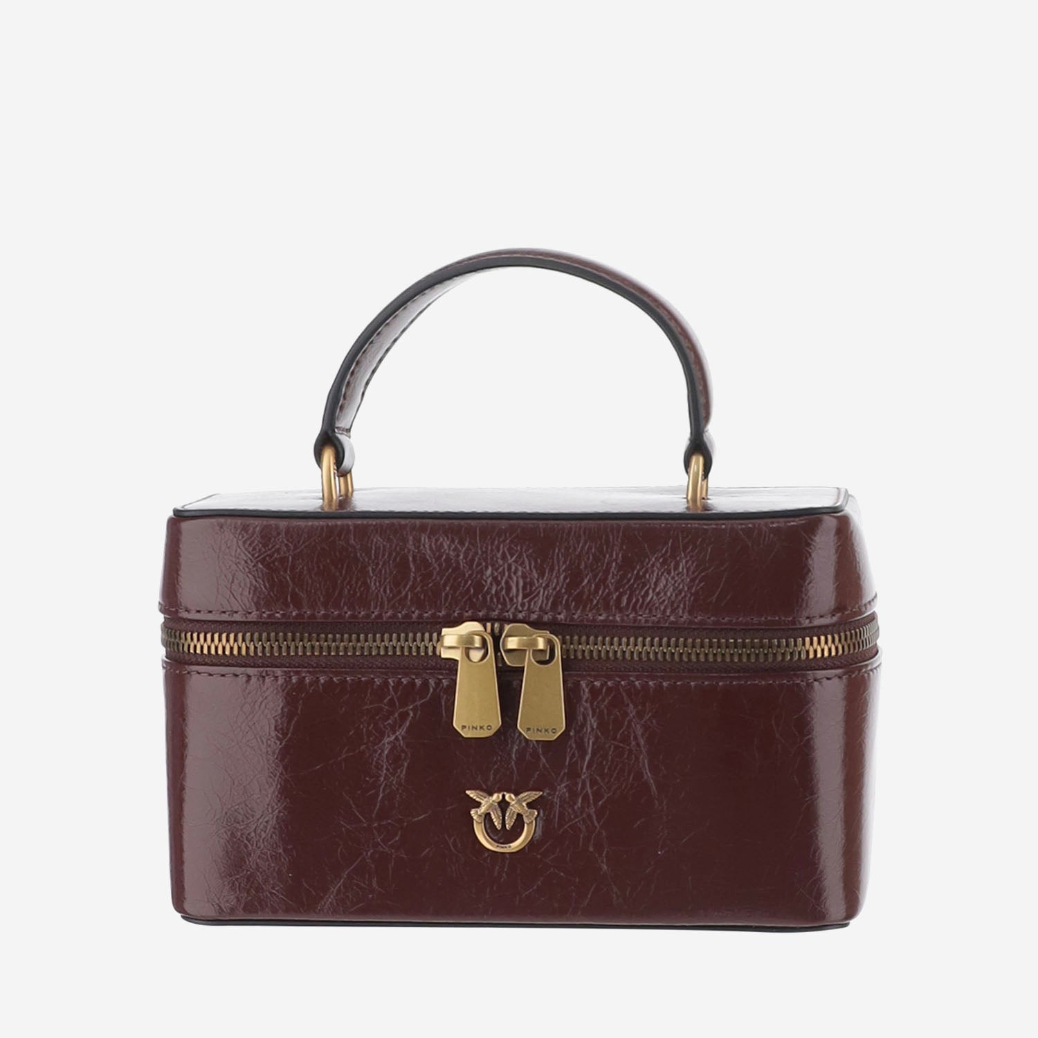 BORSA VANITY IN PELLE CON LOGO 106382 A2JCL88Q PINKO 