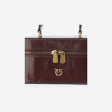 BORSA VANITY IN PELLE CON LOGO 106382 A2JCL88Q PINKO 