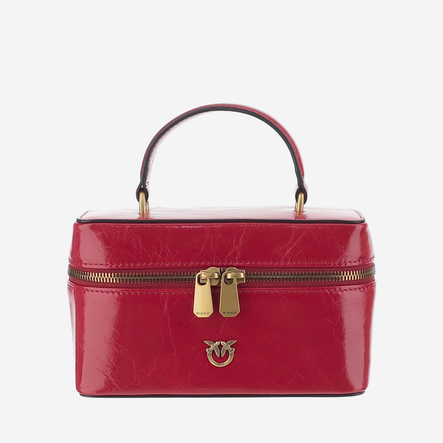 BORSA VANITY IN PELLE CON LOGO 106382 A2JCR59Q PINKO 