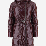 PIUMINO IN NYLON CON CAPPUCCIO E CINTURA 107222 A3HCRR7 PINKO 