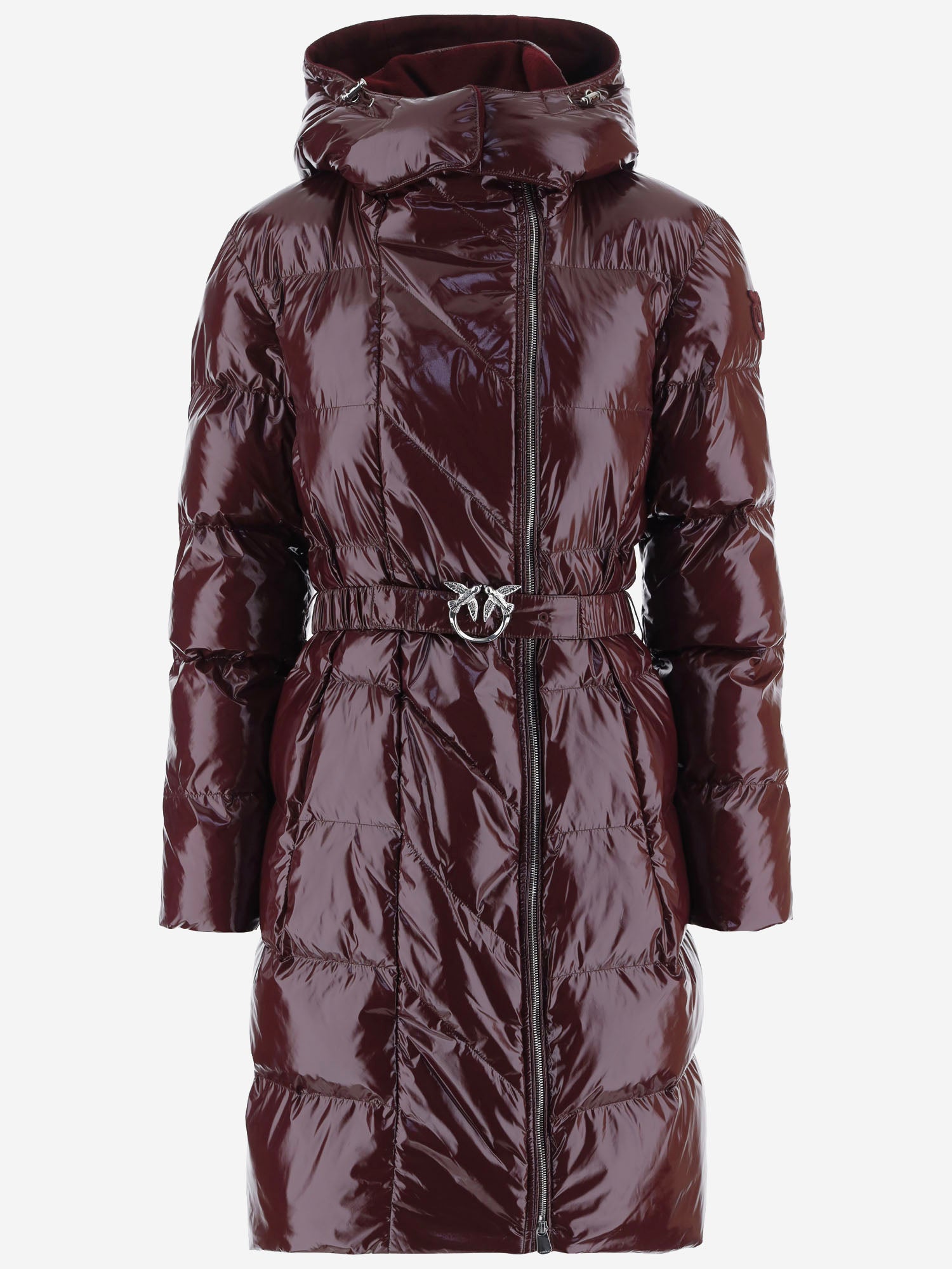 PIUMINO IN NYLON CON CAPPUCCIO E CINTURA 107222 A3HCRR7 PINKO 