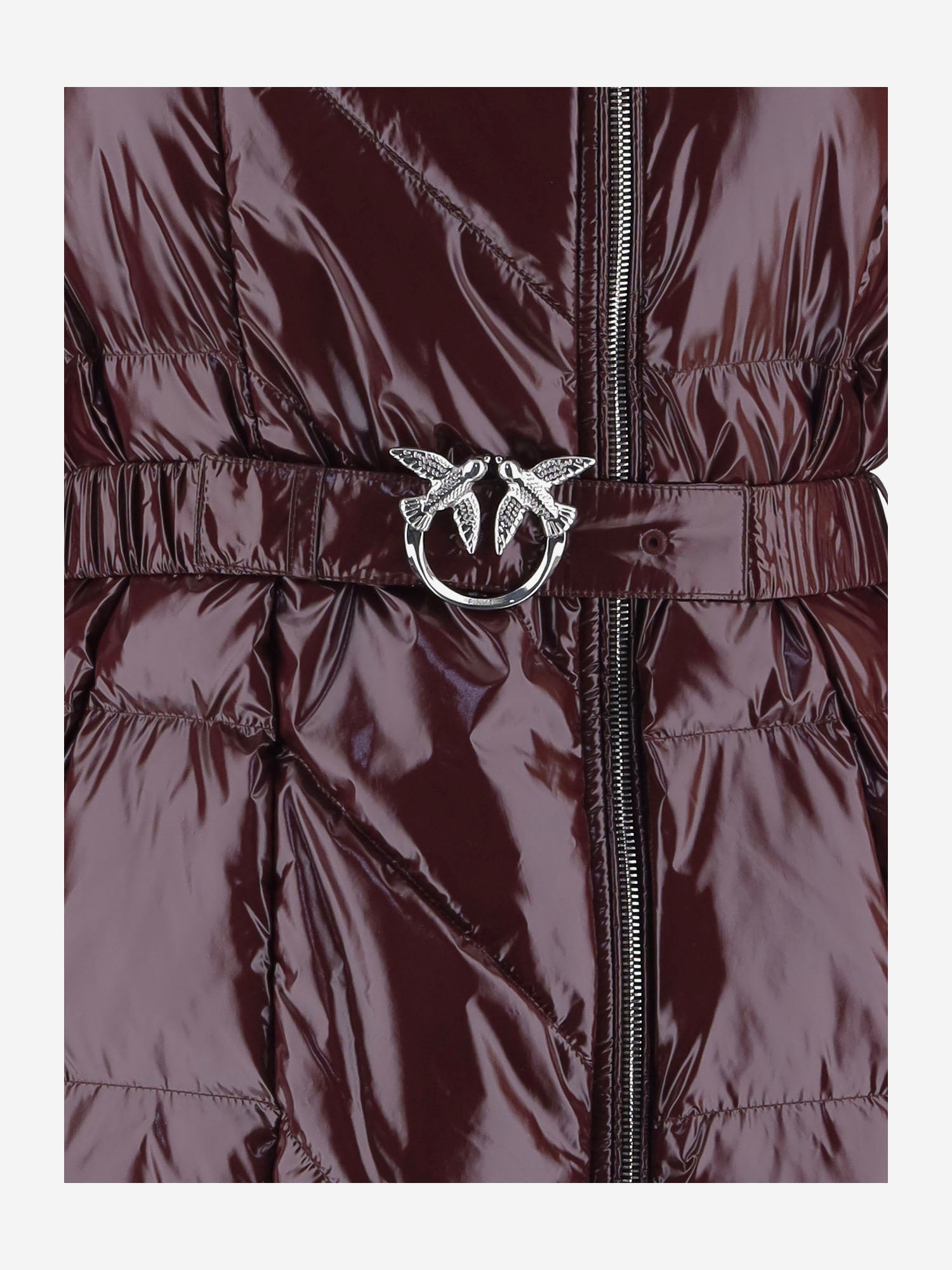 PIUMINO IN NYLON CON CAPPUCCIO E CINTURA 107222 A3HCRR7 PINKO 