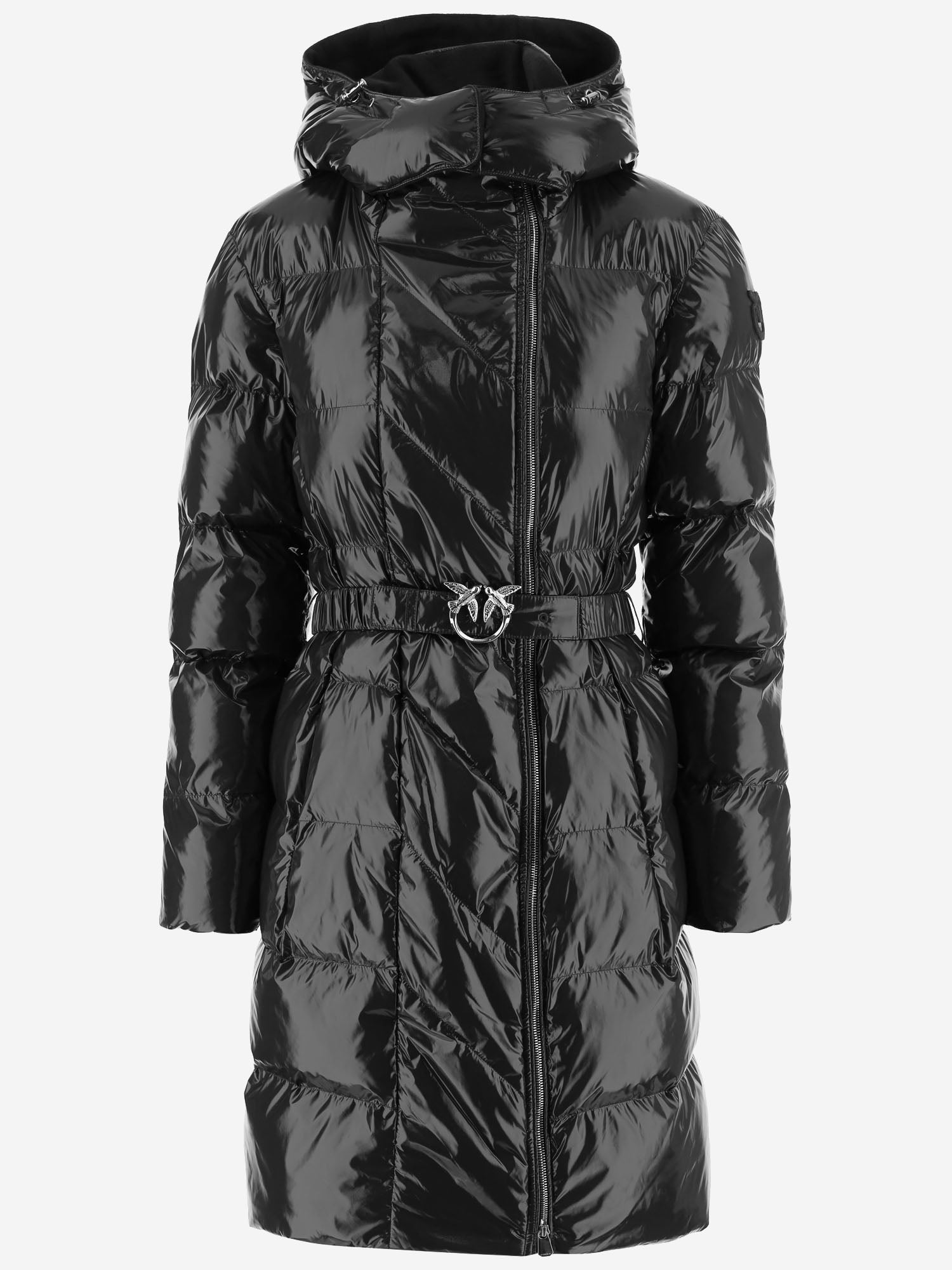 PIUMINO IN NYLON CON CAPPUCCIO E CINTURA 107222 A3HCZ99 PINKO 
