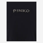 T-SHIRT A MANICHE LUNGHE IN COTONE CON LOGO 107292 A3Q1Z99 PINKO 