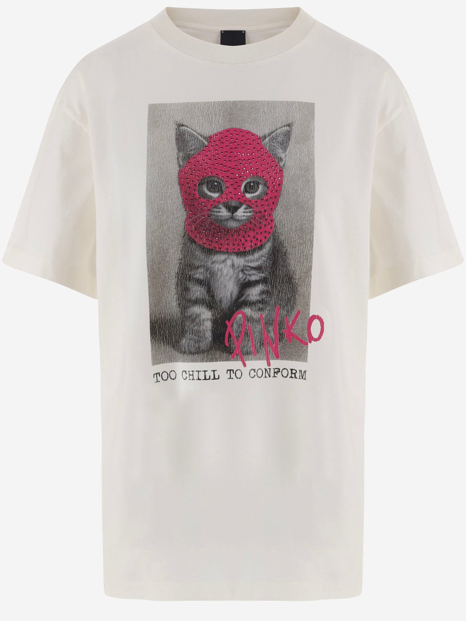 T-SHIRT IN COTONE CON STAMPA 107293 A3HOCY5 PINKO 