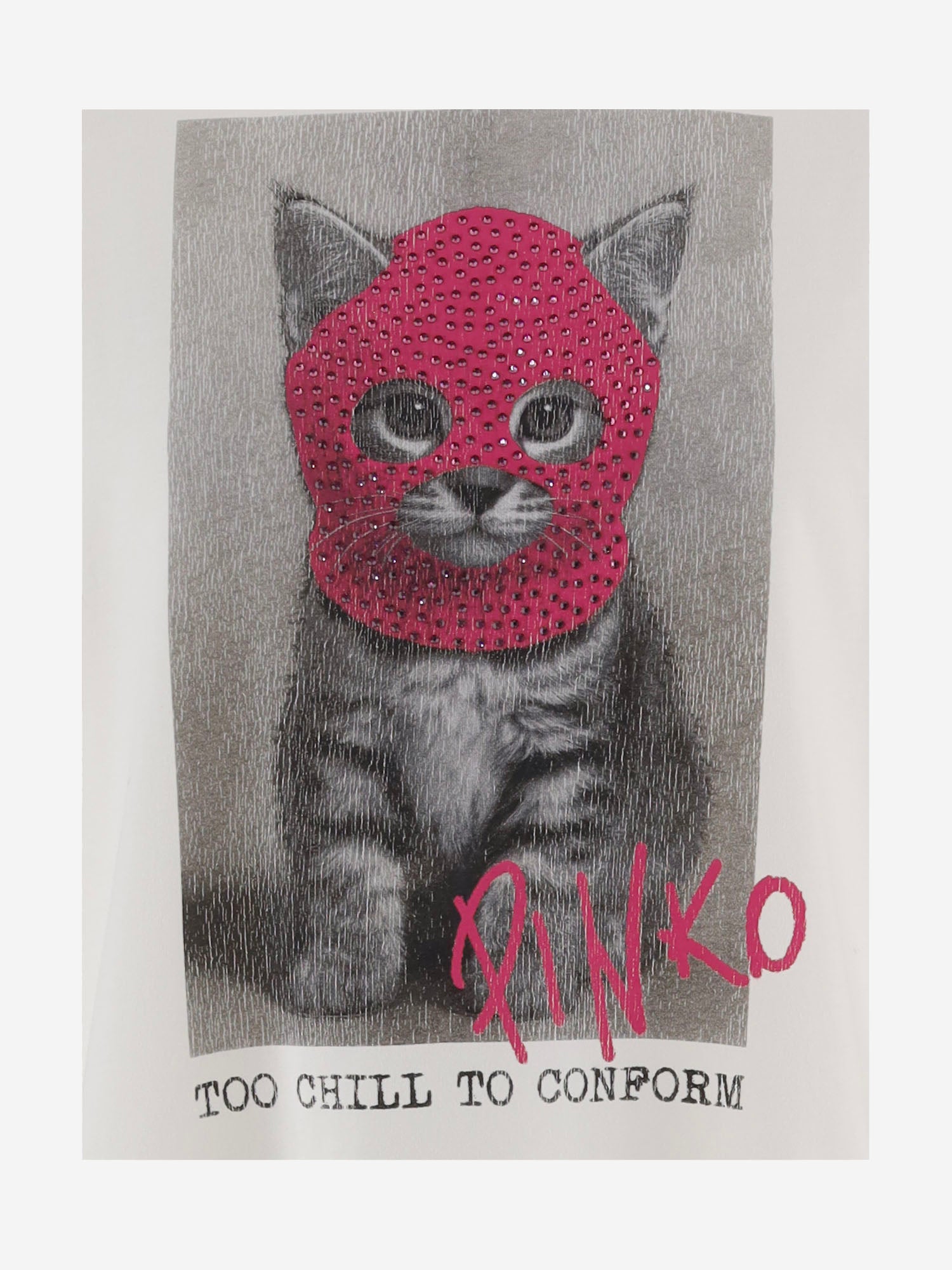 T-SHIRT IN COTONE CON STAMPA 107293 A3HOCY5 PINKO 