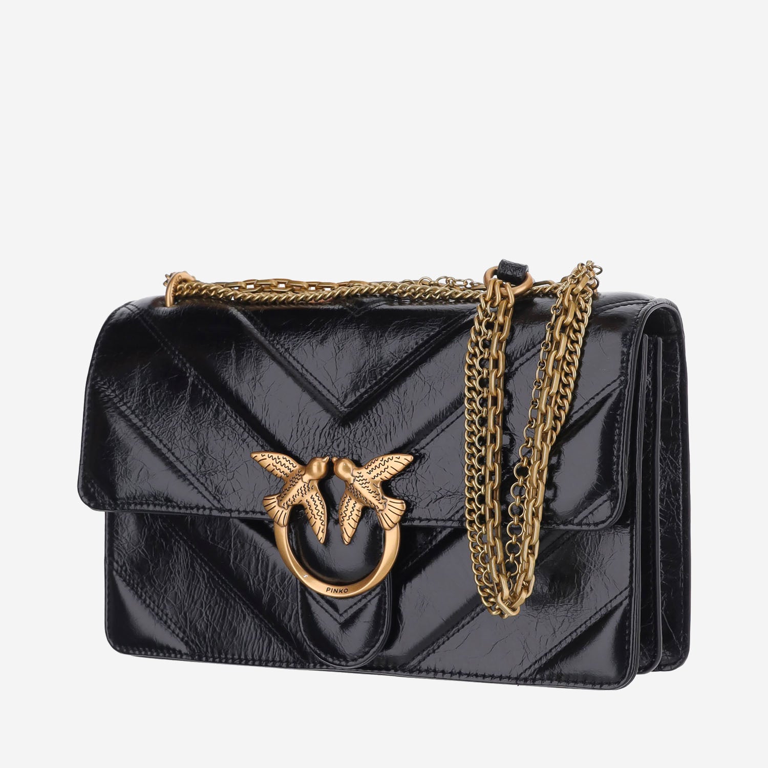 BORSA IN PELLE CON LOGO 107623 A2JCZ99Q PINKO 