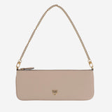 BORSA A TRACOLLA IN PELLE CON LOGO 107669 A0F1C50Q PINKO 