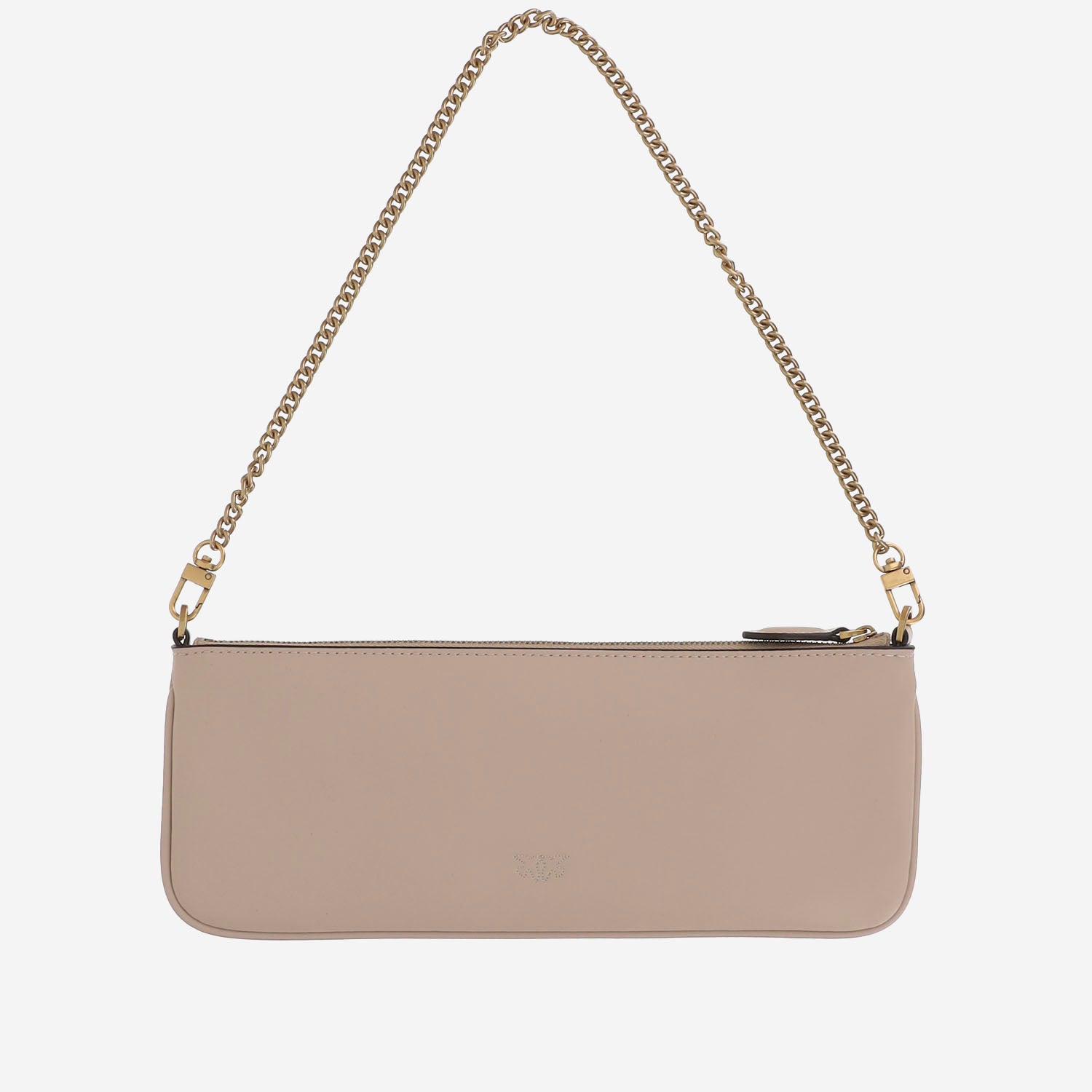 BORSA A TRACOLLA IN PELLE CON LOGO 107669 A0F1C50Q PINKO 