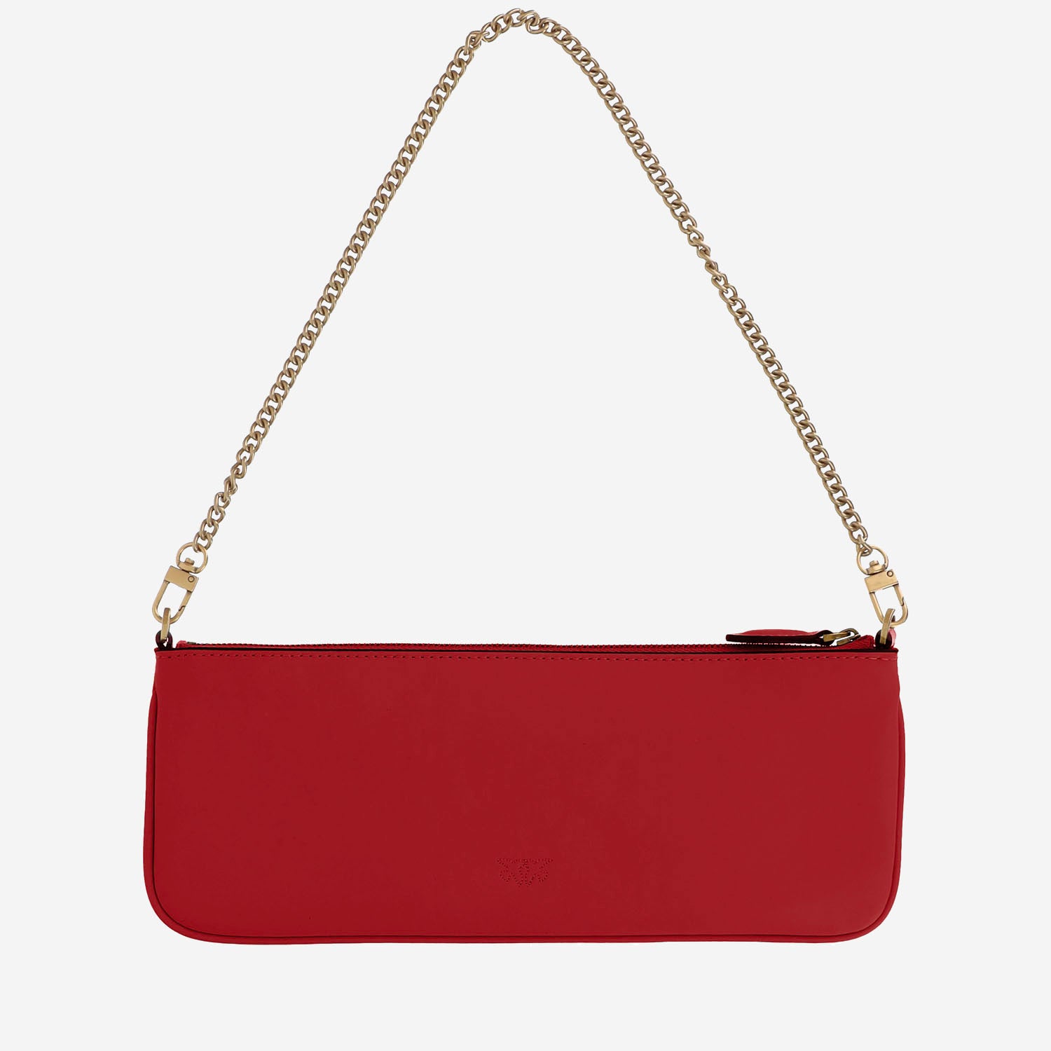 BORSA A TRACOLLA IN PELLE CON LOGO 107669 A0F1R59Q PINKO 