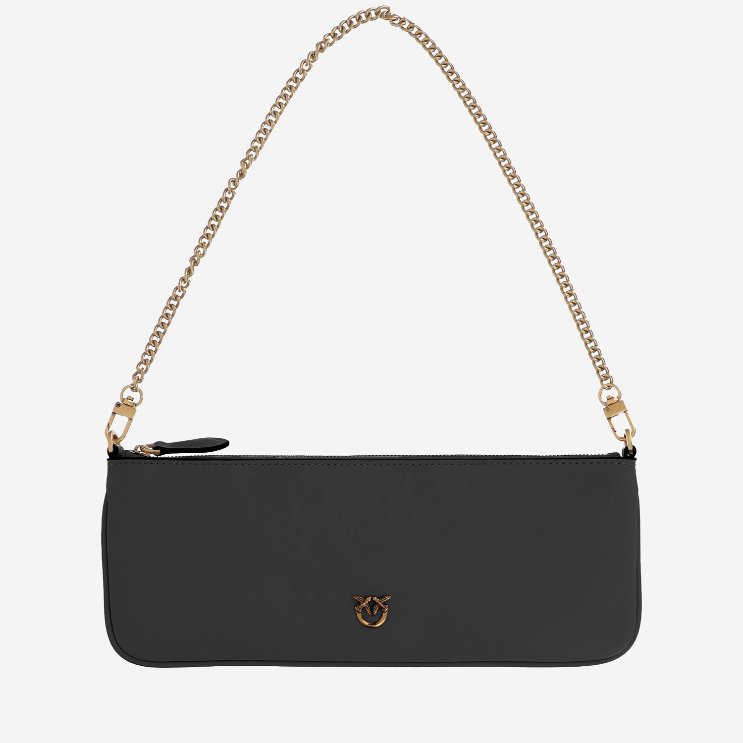 BORSA A TRACOLLA IN PELLE CON LOGO 107669 A0F1Z99Q PINKO 