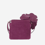 BORSA A SECCHIELLO IN PELLE SCAMOSCIATA CON FIORE IN NAPPA 107678 A3M6N45Y PINKO 