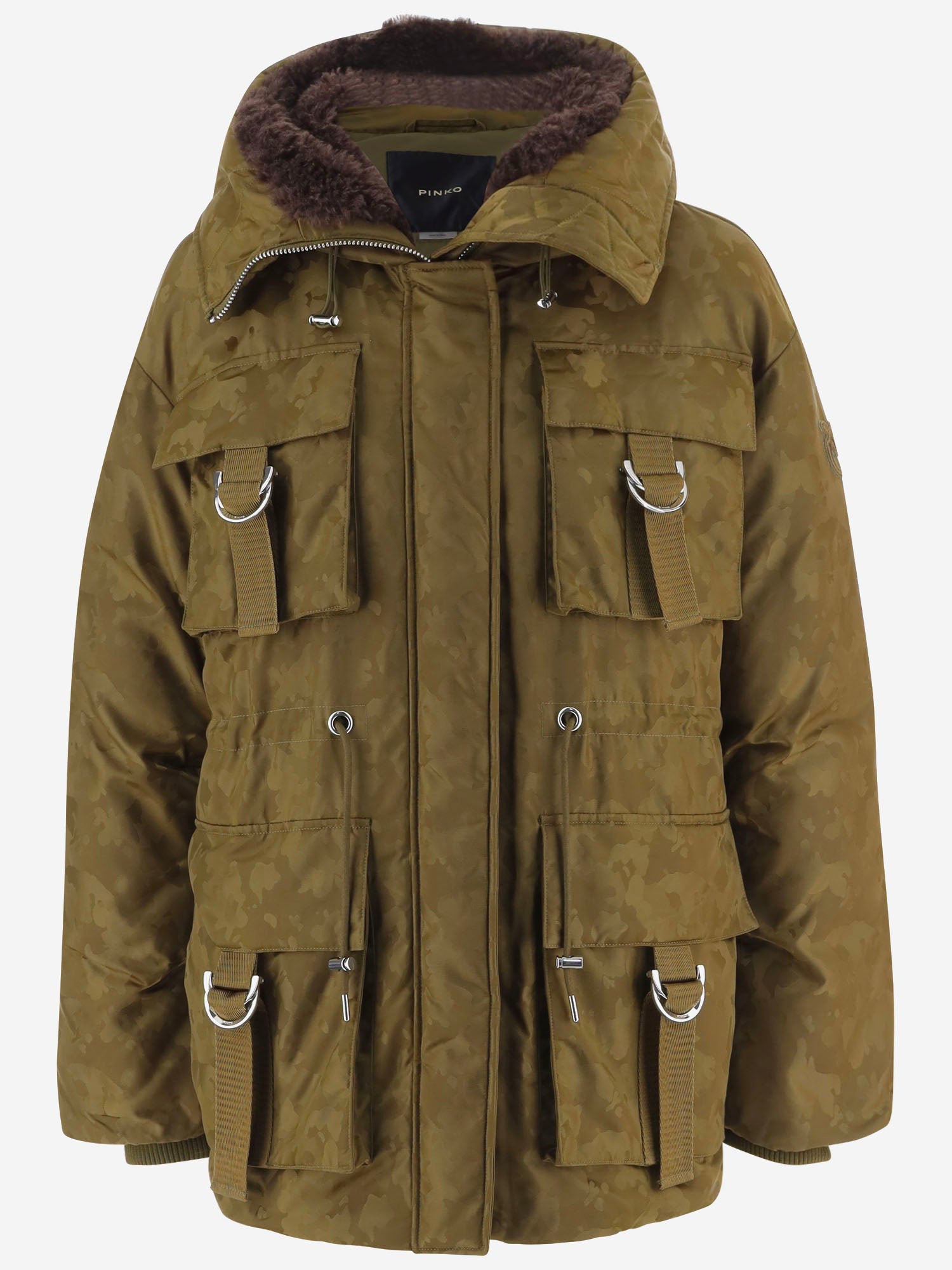CAPPOTTO IN NYLON CON CAPPUCCIO 107723 A3LZV59 PINKO 
